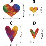 Appliqué Fabric Shapes for Quilting, Precut and Prefused Hearts - 16 Total - 4 Sizes and Shapes.