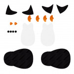 Penguin Appliqué Kit , Pre-Fused - 18 pieces - Precision Die-Cut Fabric Shapes, (2) Penguins- (1) Open and (1) Closed Arm, Quilting Supplies